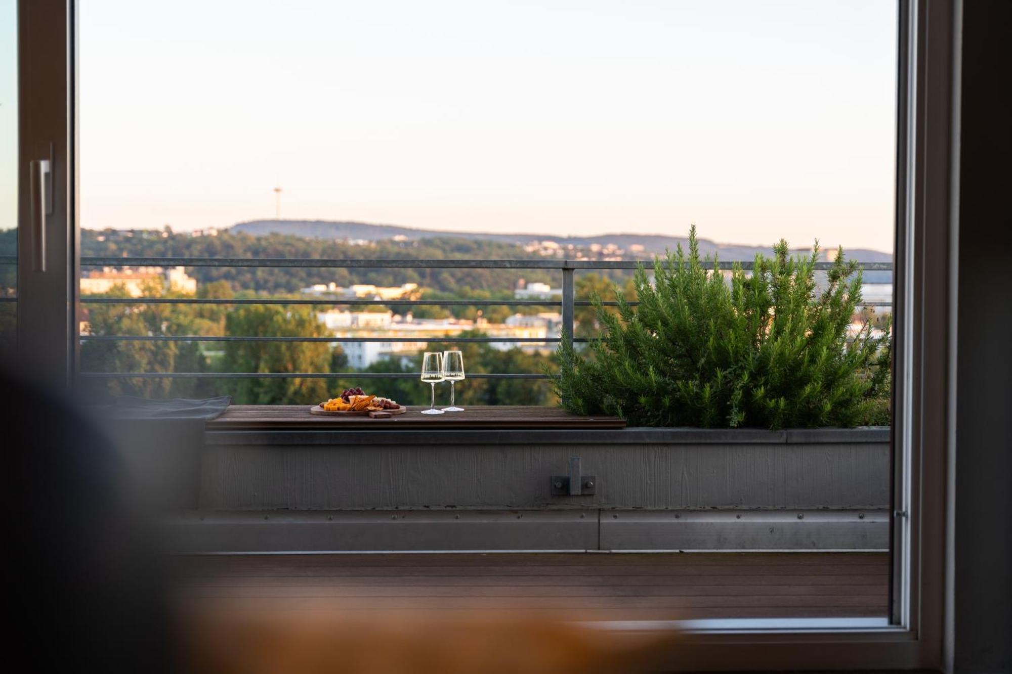 Penthouse Wohnung Mit Schoenem Moselblick In Metternich Coblence Extérieur photo